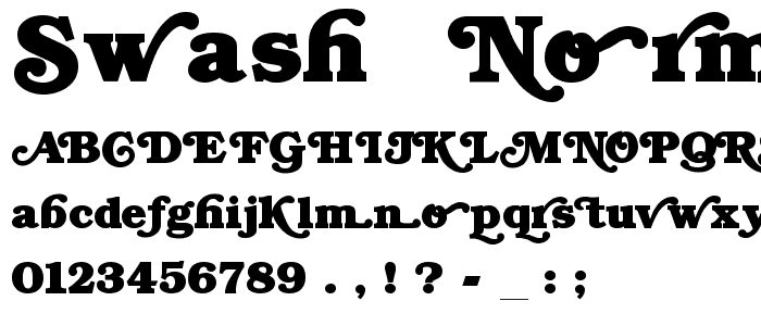 Swash  Normal font